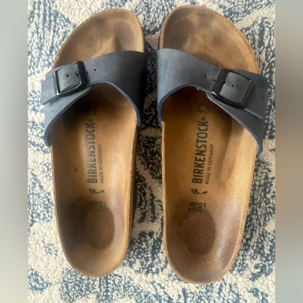 Birkenstock Navy Blue Sandals - Birkibuc